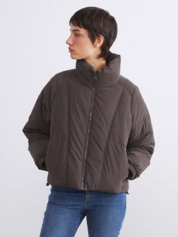 Dik Yaka Oversize Kad?n ?i?me Mont