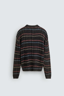 TEXTURED STRIPE SWEATER