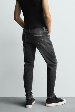 JEANS SKINNY FIT ROTOS / Gris - Zara фото 12