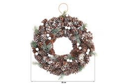 Новогоднее украшение венок 35*35*8 см Снежный лес круг - Elan gallery фото 6