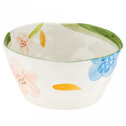 Лето Салатник фарфоровый 1,1л, 17,7х17,3х8,3см, с деколью (Китай)