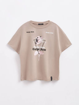 CONTE Футболка из хлопка Сarpe diem LD 1672 beige