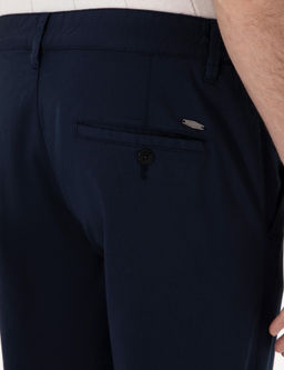 Lacivert Slim Fit Kanvas Pantolon