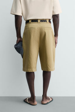 BERMUDA RELAXED FIT PLIEGUES / Tostado - Zara фото 3