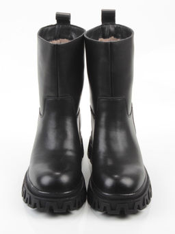 04-PAT148-1Z BLACK Ботинки зимние женские (натуральная кожа, 100% шерсть)