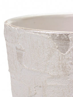 Горшок цветочный с поддоном 1,45 л, d15/h14 см белый керамика, "Венера" (М)