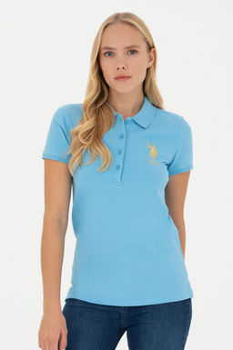 Женская базовая футболка бирюзового цвета - U.s. polo assn фото 10
