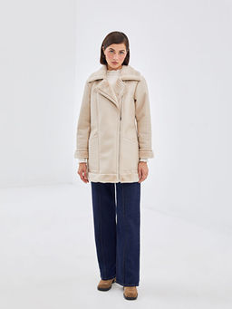 K?rk Yaka Kad?n Deri G?r?n?ml? Mont