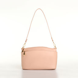 Сумка женская кросс-боди на молнии, 23×9×15 см, пудровая