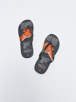 Bask?l? Parmak Aras? Erkek ?ocuk Plaj Terli?i - Waikiki фото 3