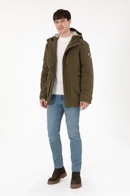 Мужское пальто цвета хаки Неожиданная скидка в корзине - U.s. polo assn фото 4