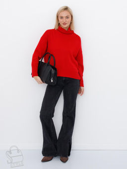 Сумка женская кожаная 8007-2S black Velina Fabbiano-Safenta