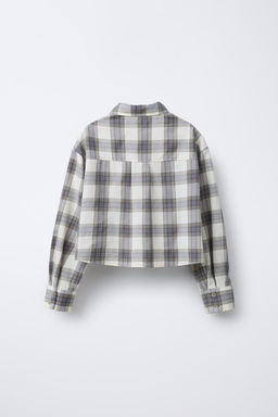 CHECK SHIRT WITH KNOT - Zara фото 3