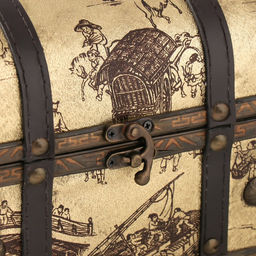 Шкатулка для украшений «Сундук. Ярмарка», дерево, 20×15×15.5 см