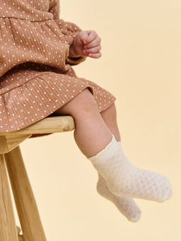 Носки ажурные Сливки 0+ - Bungly фото 2