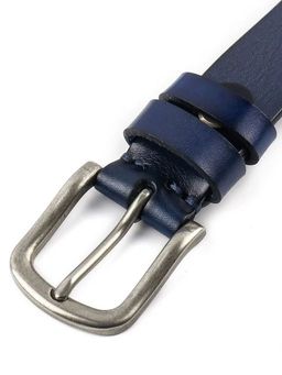 Мужской кожаный ремень Dierhoff ДРК 3052/2-30 Синий - Sergio valentini фото 3