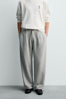 CHAMPION ® X ZARA RELAXED FIT PLEATED TROUSERS  фото 2