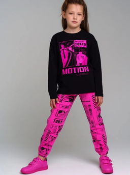 32321244 Фуфайка для девочек (футболка с длинными рукавами)