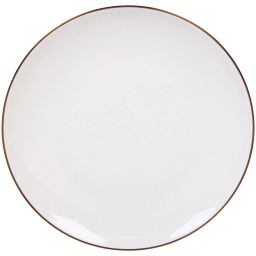 Тарелка фарфоровая "White magic Gold" 20см, плоская