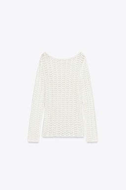 TEXTURED KNIT SWEATER - Zara фото 4