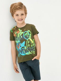 Футболка для мальчика цвета хаки - Kogankids фото 3