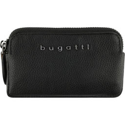 Ключница BUGATTI Bella, черн, воловья кожа/полиэстер, 12х1,5х7 см, 49482001
