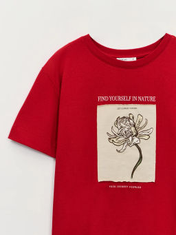 Футболка из хлопка с принтом ZR2605023425-70 / Zarina