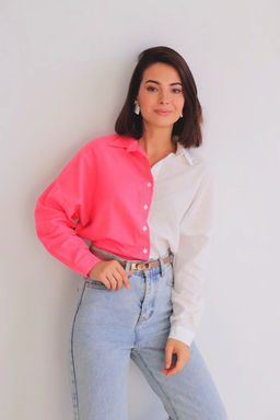 Martichelli Рубашка бело-розовая фото 4