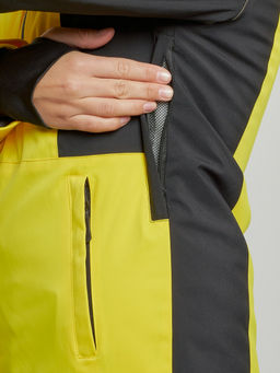 Горнолыжная куртка женская зимняя желтого цвета 3105J - Chunmai фото 7