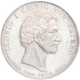 Монета 1 талер 1835 года Бавария Строительство первой железной дороги