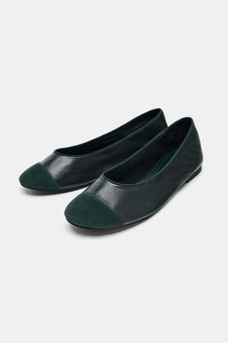 LEATHER BALLET FLATS - Zara фото 8