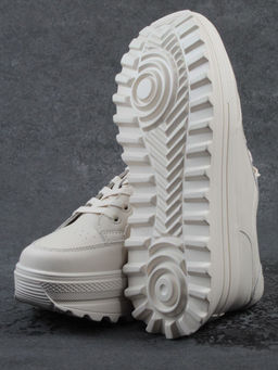 03-YC282-2 BEIGE Кроссовки женские (натуральная кожа) - Фабричный китай фото 18