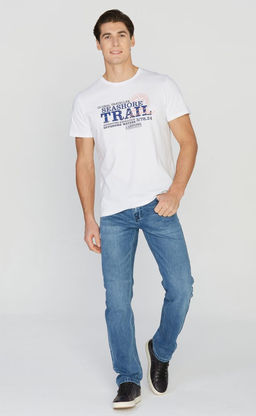 Футболка мужская с принтом F011-06b-587 белая - Fine joyce фото 3