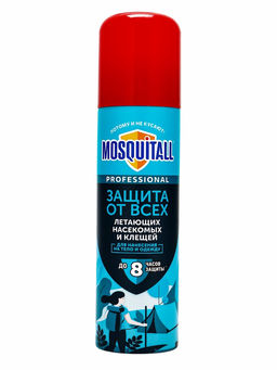 Аэрозоль Mosquitall от летающих насекомых и клещей репеллентный Mosquitall, 150 мл