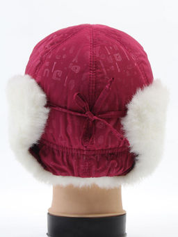 D101 CRIMSON Шапка-ушанка детская (100% полиэстер, 100% хлопок)