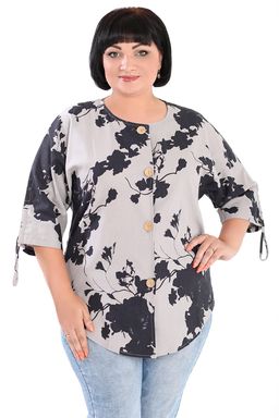 Пыльник женский летний больших размеров на пуговицах