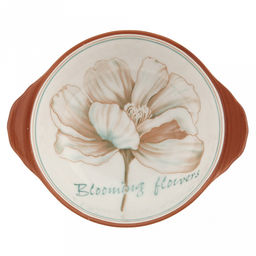 Блуминг флауэрс (Blooming flowers) Салатник фарфоровый 200мл, 12,5х10,2х4,2см, с ручками, с деколью, отводка (Китай)