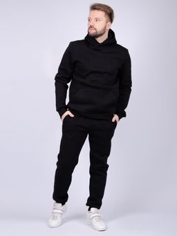 Костюм Паркер черный, футер начес - Малина фото 4