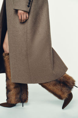 FAUX FUR HEELED BOOTS - Zara фото 6