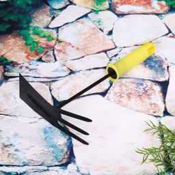 Цена за 4 шт. Мотыжка комбинированная грабельки/бороздовичек "Чиполино" 22*15см пластиковая ручка ДоброСад