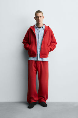 ZIP SWEATSHIRT SPRAY WASH