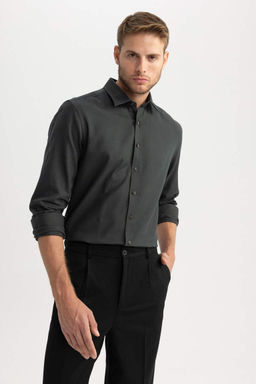 Фланелевая рубашка с длинным рукавом Modern Fit - Defacto фото 3
