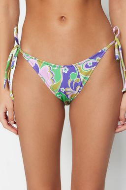 Soyut Desenli Baglamal? High Leg Bikini Alt? TBESS23BA00089
