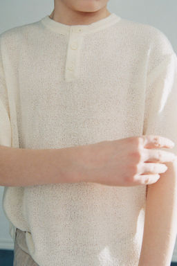 CAMISETA PUNTO R?STICA / Crudo medio - Zara фото 5