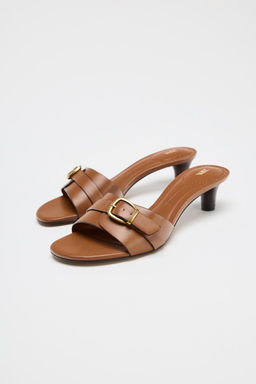 BUCKLED HEELED SANDALS - Zara фото 4