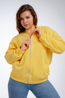 Бомбер из коттон фита жёлтый - Амадэль фото 21