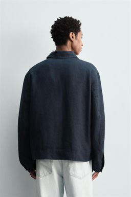 REGULAR FIT 100% LINEN JACKET - Zara фото 3