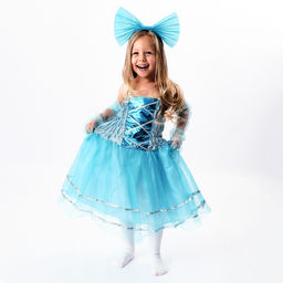 Карнавальный костюм «Милая Мальвина»: платье, перчатки, гольфы, ободок, рост 104-134 см