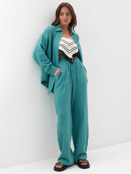 Брюки женские MIST Muslin, размер 40 (XS), бирюзовые
