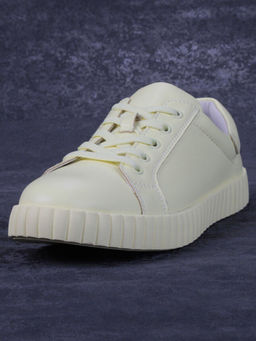 05-PDA175-2 YELLOW Кроссовки женские (натуральная кожа) - Фабричный китай фото 2